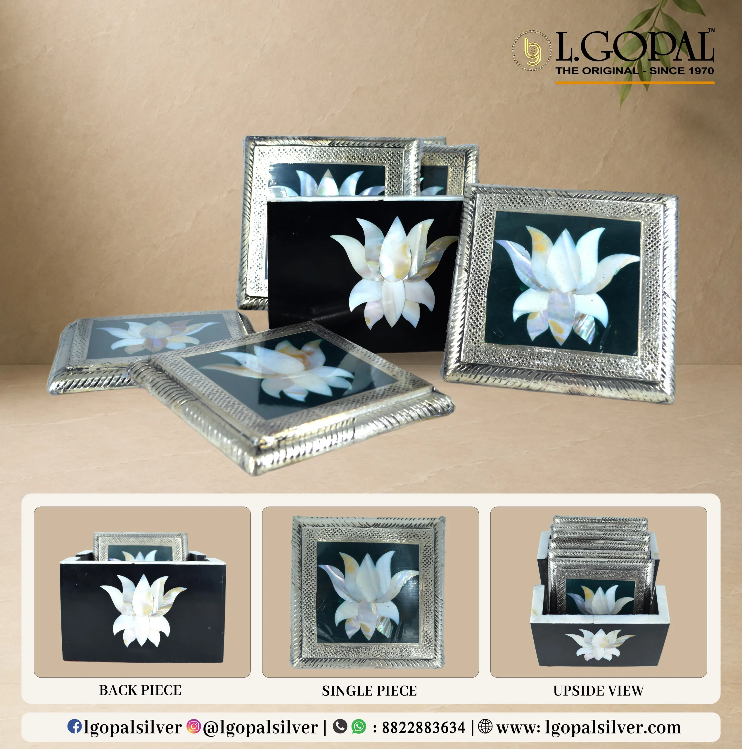 TEA COASTER 6 PAIR