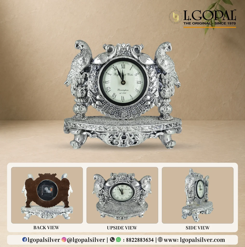 PEACOCK AND PARROT CLOCK