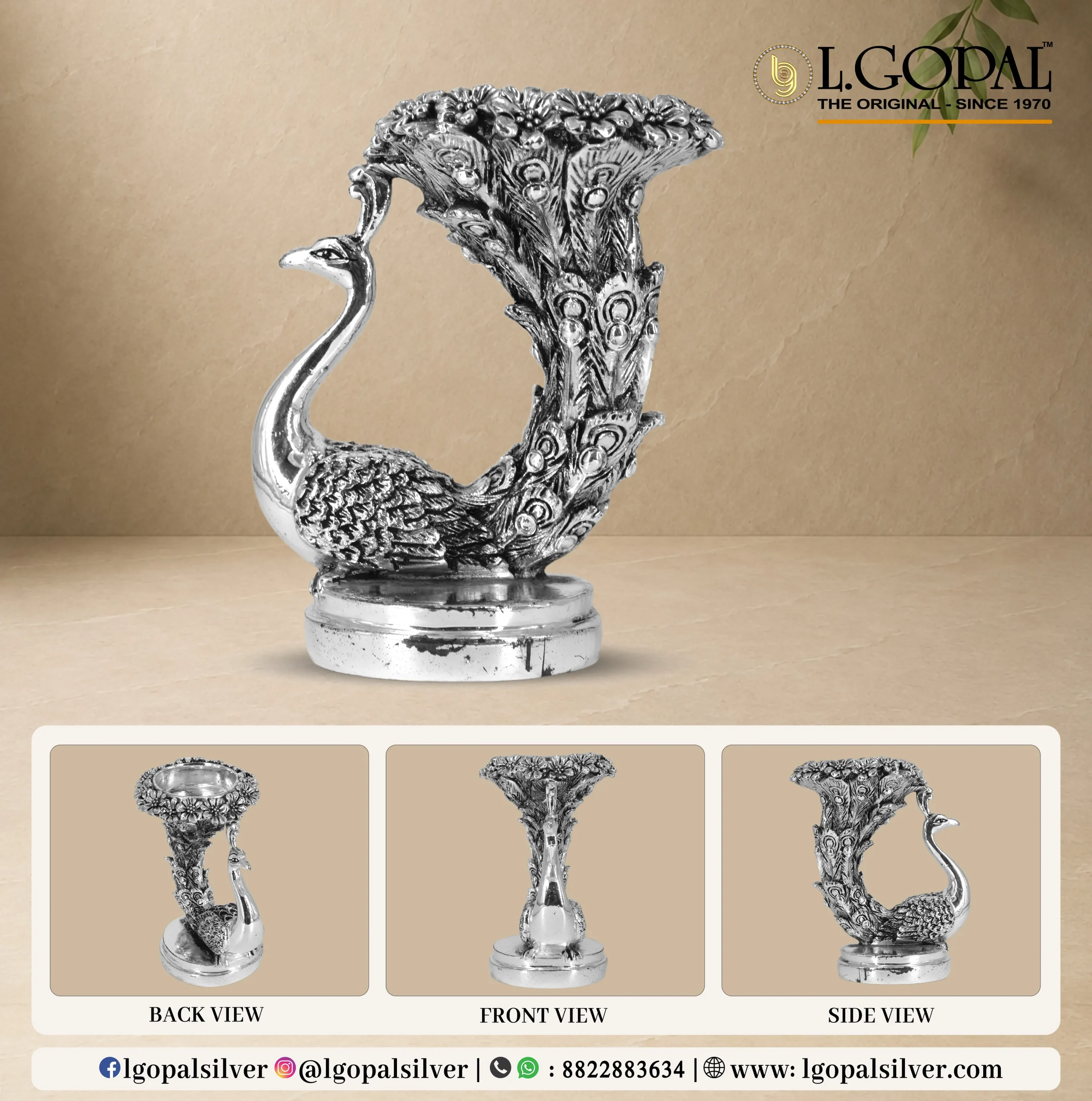 PEACOCK CANDLE STAND