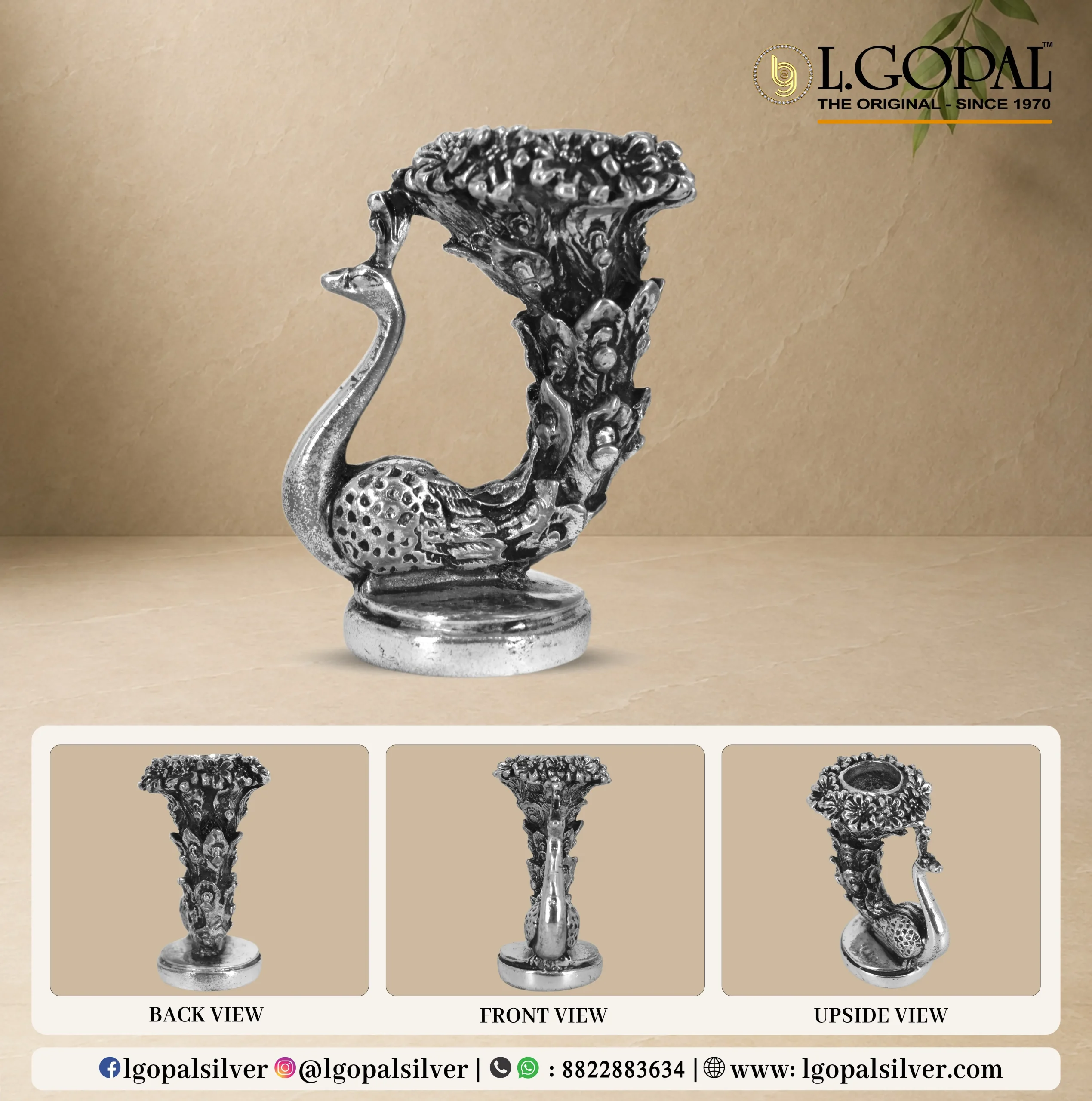 PEACOCK CANDLE STAND