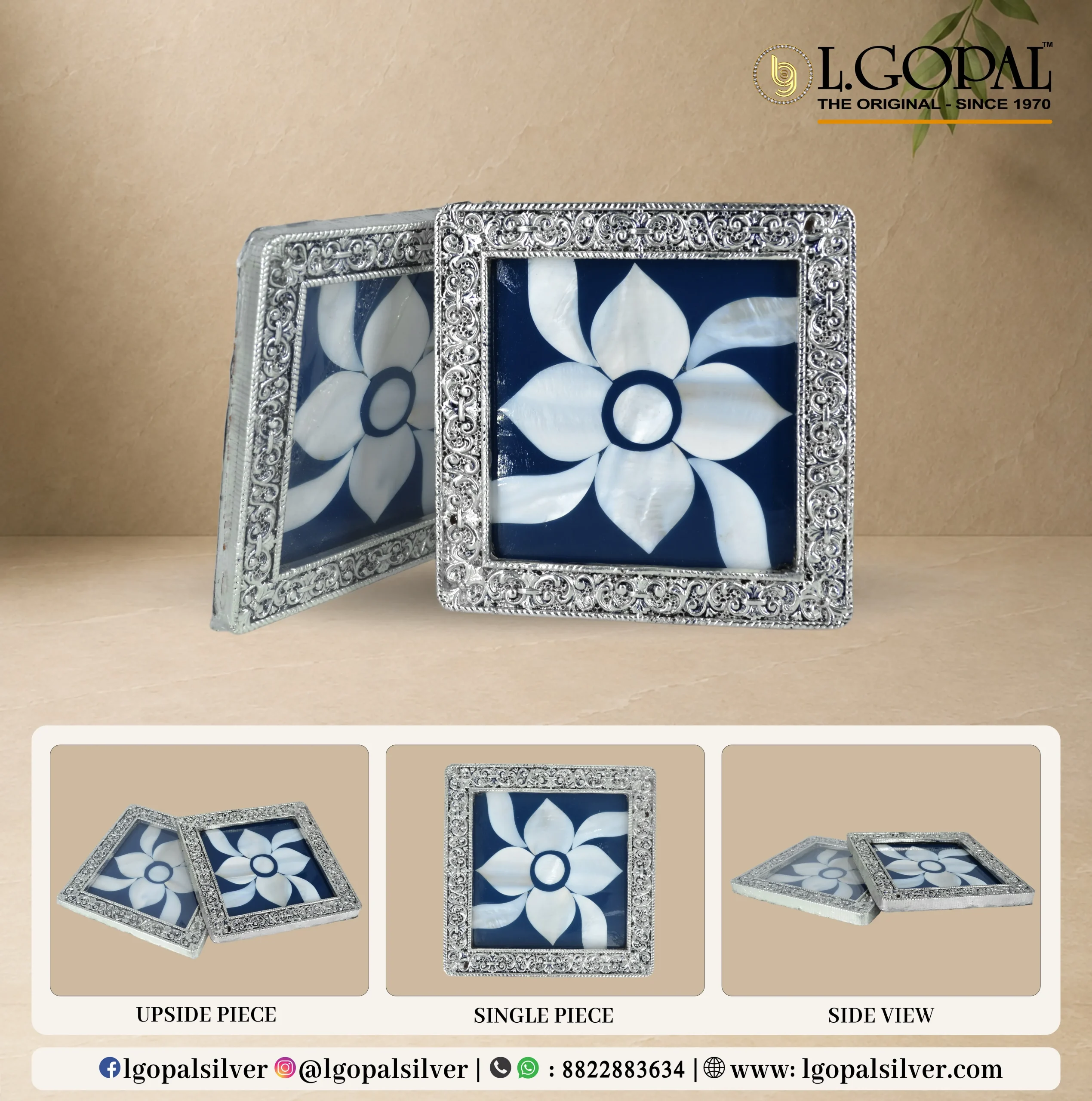 TEA COASTER 2 PAIR