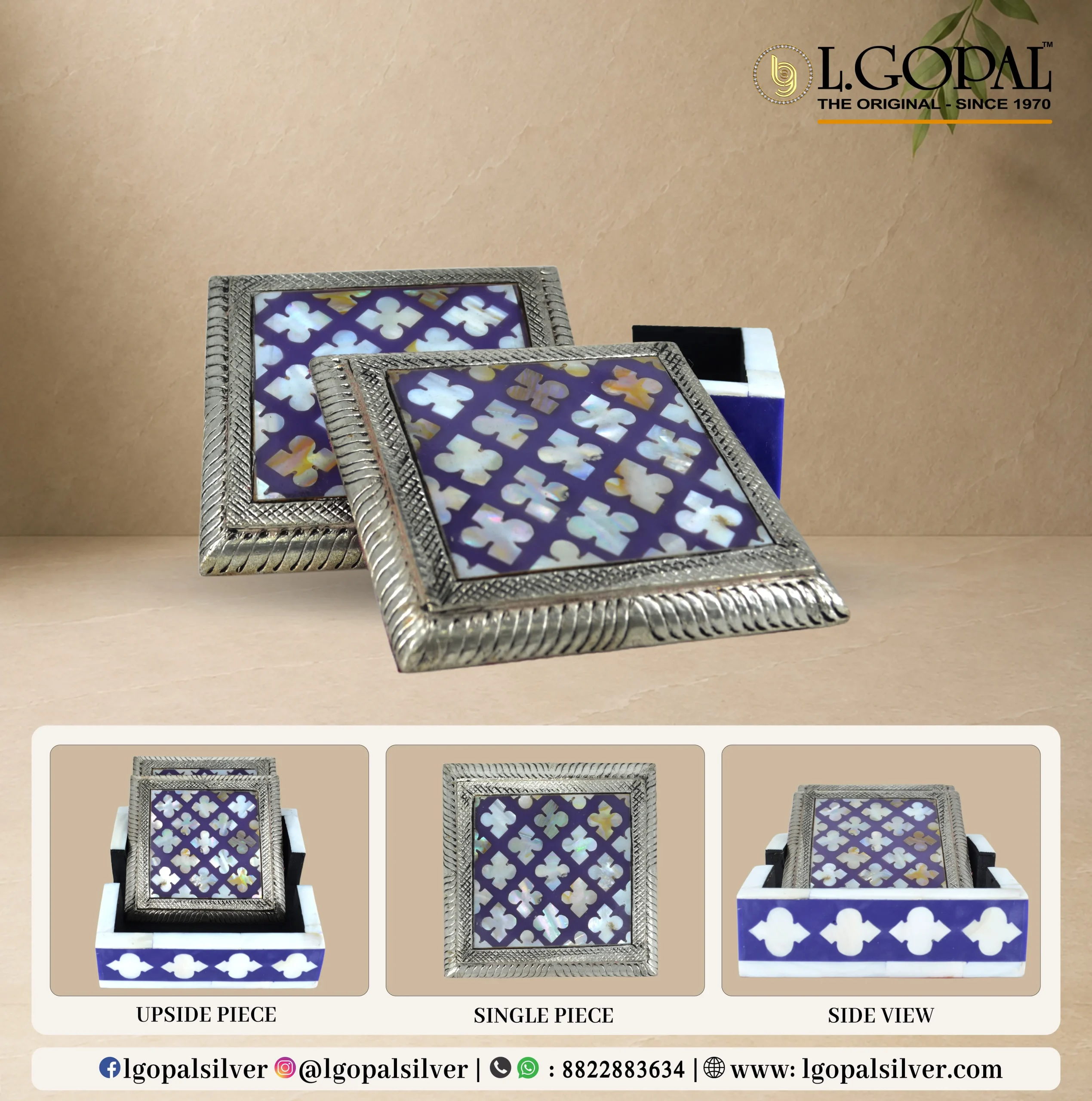 TEA COASTER 2 PAIR